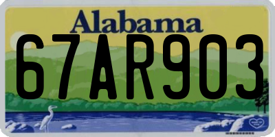 AL license plate 67AR903