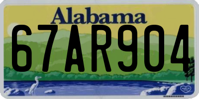 AL license plate 67AR904