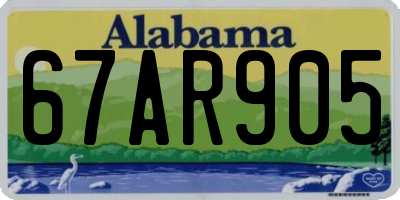 AL license plate 67AR905