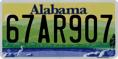 AL license plate 67AR907