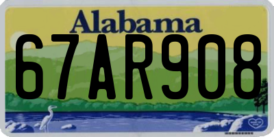 AL license plate 67AR908