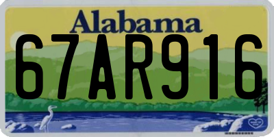 AL license plate 67AR916