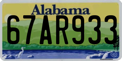 AL license plate 67AR933