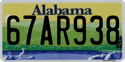 AL license plate 67AR938