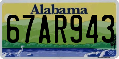 AL license plate 67AR943
