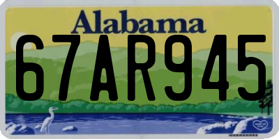 AL license plate 67AR945