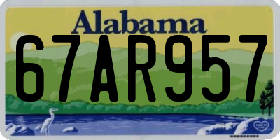 AL license plate 67AR957
