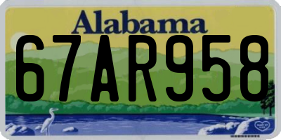 AL license plate 67AR958