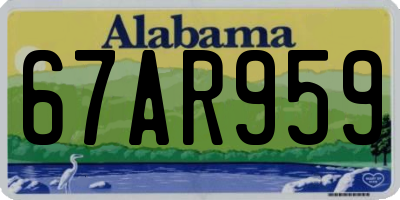 AL license plate 67AR959
