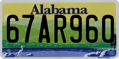AL license plate 67AR960