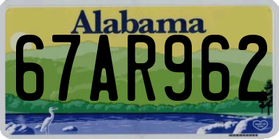 AL license plate 67AR962