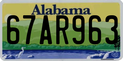 AL license plate 67AR963