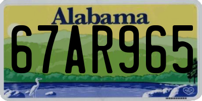 AL license plate 67AR965