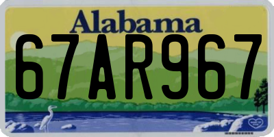 AL license plate 67AR967
