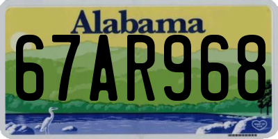 AL license plate 67AR968