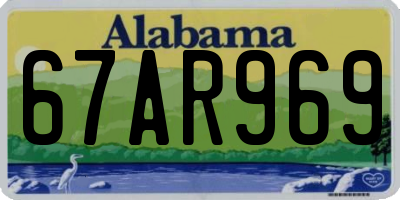 AL license plate 67AR969