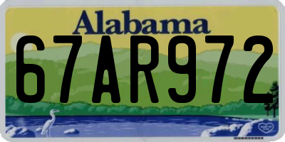 AL license plate 67AR972