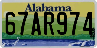 AL license plate 67AR974