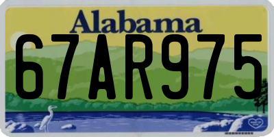 AL license plate 67AR975