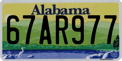 AL license plate 67AR977