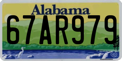 AL license plate 67AR979