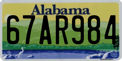 AL license plate 67AR984