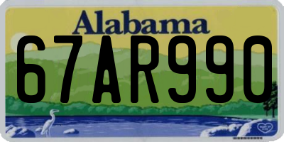 AL license plate 67AR990