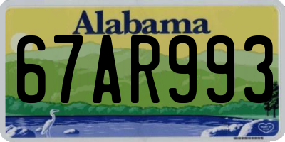 AL license plate 67AR993