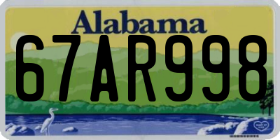 AL license plate 67AR998