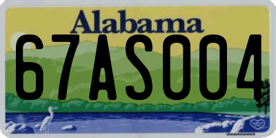AL license plate 67AS004