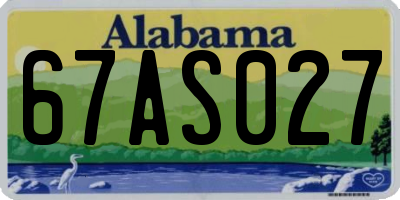 AL license plate 67AS027