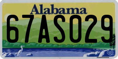 AL license plate 67AS029