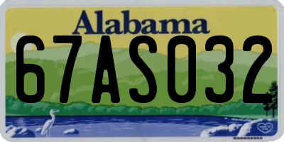 AL license plate 67AS032