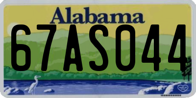 AL license plate 67AS044