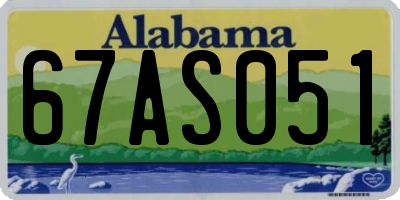 AL license plate 67AS051