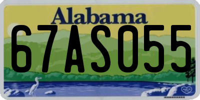 AL license plate 67AS055