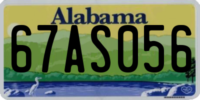 AL license plate 67AS056