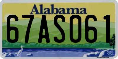 AL license plate 67AS061