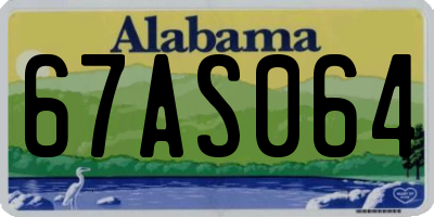 AL license plate 67AS064