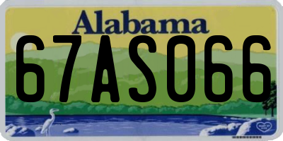AL license plate 67AS066