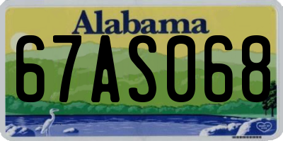 AL license plate 67AS068