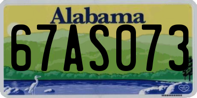 AL license plate 67AS073
