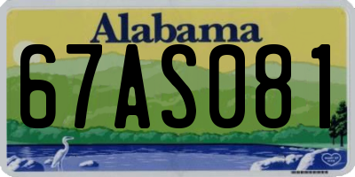 AL license plate 67AS081