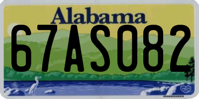 AL license plate 67AS082
