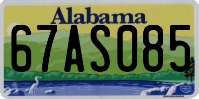 AL license plate 67AS085