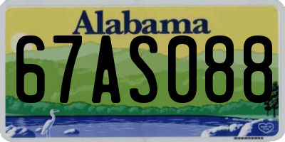 AL license plate 67AS088