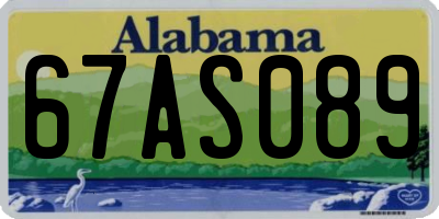 AL license plate 67AS089