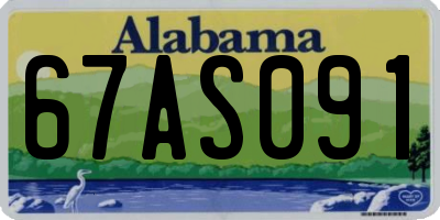 AL license plate 67AS091