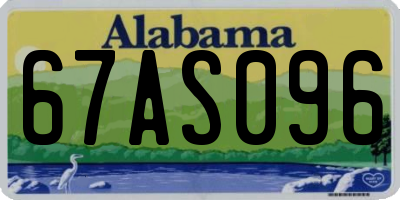 AL license plate 67AS096