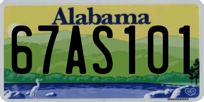 AL license plate 67AS101